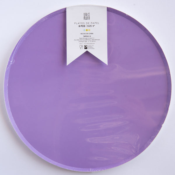 Platos Lila – Platos de Cartón para Fiestas en Tamaños Chico 7" y Mediano 9"