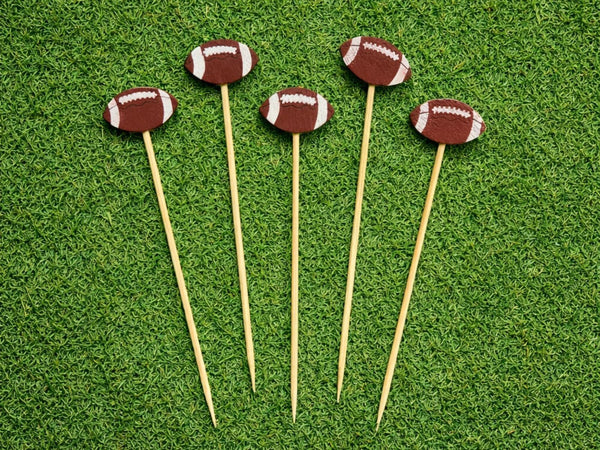 Palillos Balón Football Americano– Palillos Decorativos para Postres y Bocadillos