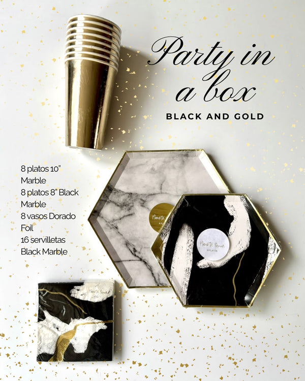 🖤 Party in a Box | Black & Gold