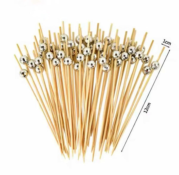 Palillos Disco Ball – Palillos Decorativos con Mini Bolas Disco para Postres y Coctelería