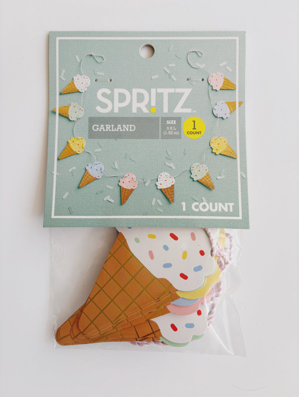 Guirnalda de Helados – Decoración Dulce y Colorida para Fiestas Infantiles y Veraniegas