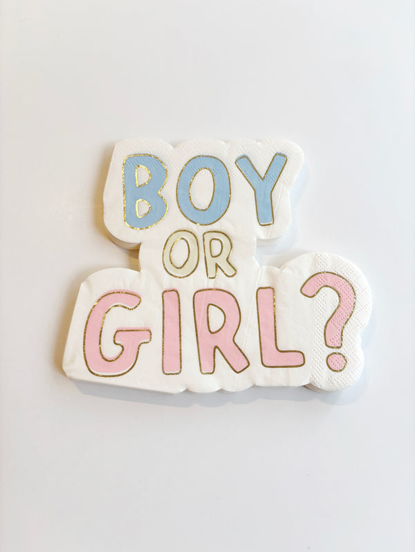 Servilletas Boy or Girl Baby Shower o Gender Reveal