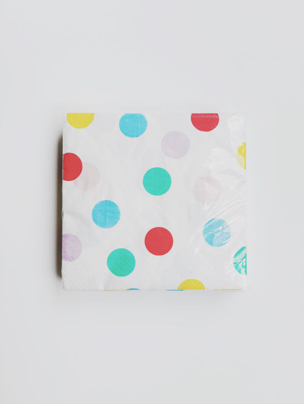 Servilletas con Puntos de Colores – Pack de 30 Servilletas de Papel Decorativas para Fiestas