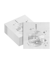 Servilletas Disco Ball Plateadas para Fiesta | 20 piezas