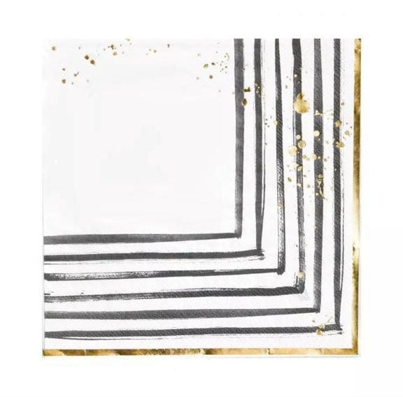 Servilletas Negras Cocktail – Pack de 20 Servilletas Elegantes de Papel 5”